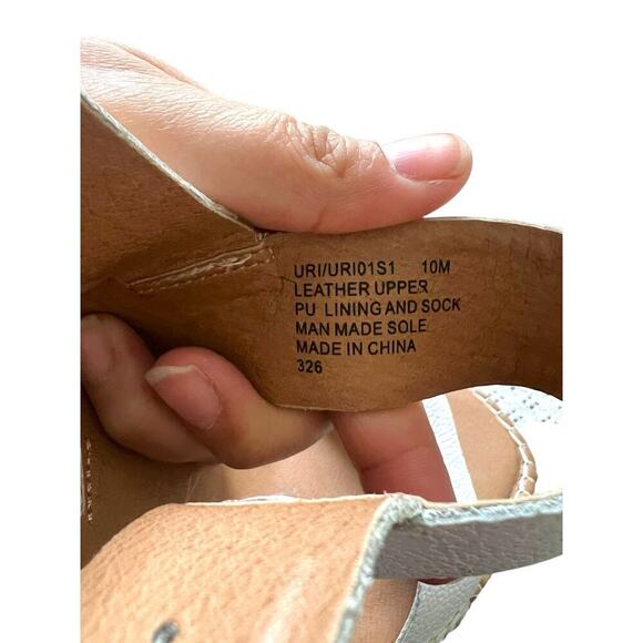 Steve Madden Women’s Uri Wedged Sandals White Size 10 - Picture 4 of 7